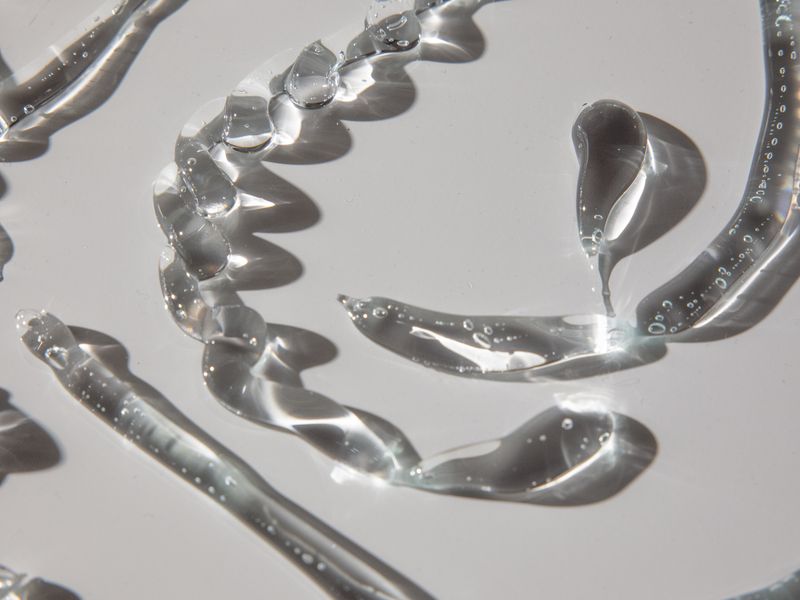 Textura de gel lubricante transparente
